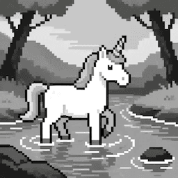 B&W Pixel Art