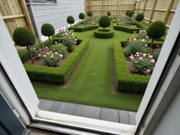 Beispielgarten, bepflanzt im Stil Formaler Garten
