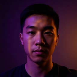 Album cover musician photoshoot style on a sample selfie