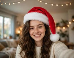 Floppy Christmas hat on the sample photo