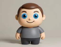 The sample photo as a Vinyl toy figure