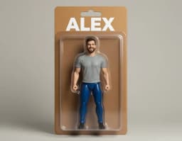 The sample photo as a Blister pack figure