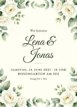 Beispiel-Einladung: Hochzeit