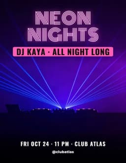 Club night flyer example
