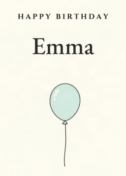 Minimal birthday card example