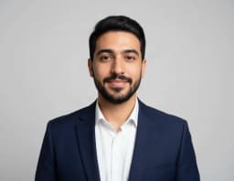 Corporate headshot look on a sample selfie