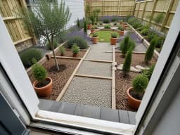 Beispielgarten, bepflanzt im Stil Mediterran