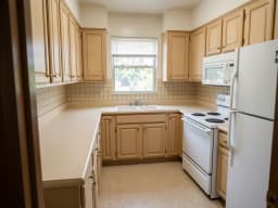 Sample kitchen remodeled in Scandinavian style