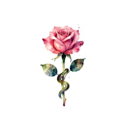 Watercolor tattoo style example