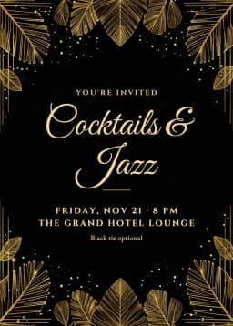 Elegant party invitation example