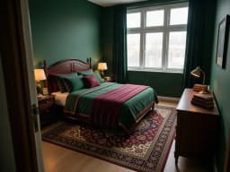Beispielschlafzimmer im Stil Dark Academia