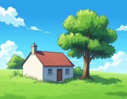 The sample sketch rendered as anime