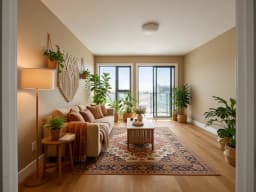 Beispielwohnzimmer im Stil Boho