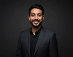 Executive headshot look on a sample selfie