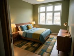 Beispielschlafzimmer im Stil Mid-Century