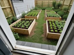Beispielgarten, bepflanzt im Stil Gemüsegarten