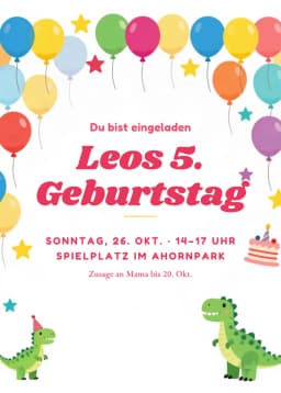 Beispiel-Einladung: Kinder­geburtstag