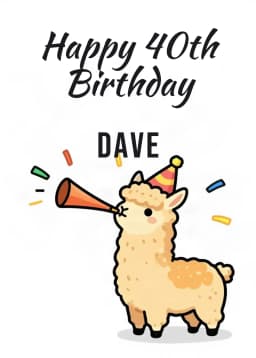 Funny birthday card example