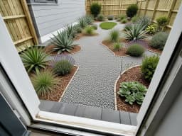 Beispielgarten, bepflanzt im Stil Trockengarten
