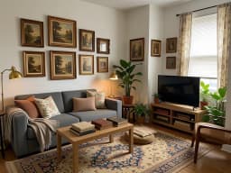Sample living room decorated in Vintage style