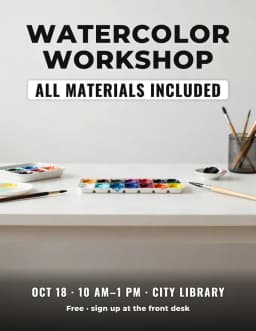 Event & workshop flyer example