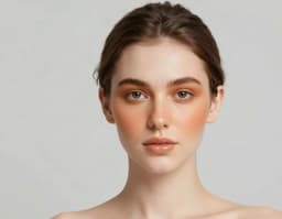 Bronzed makeup look on a sample photo