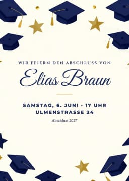 Beispiel-Einladung: Abschluss