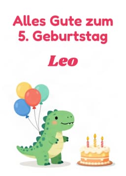 Geburtstagskarte im Stil Kinder