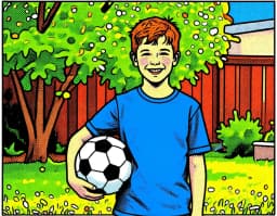 The sample photo in the Comic cartoon style