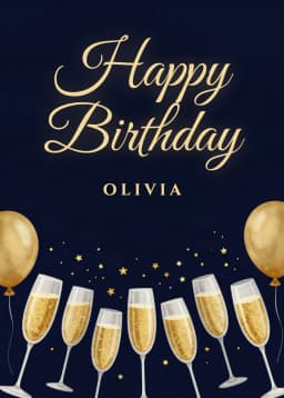 Elegant birthday card example