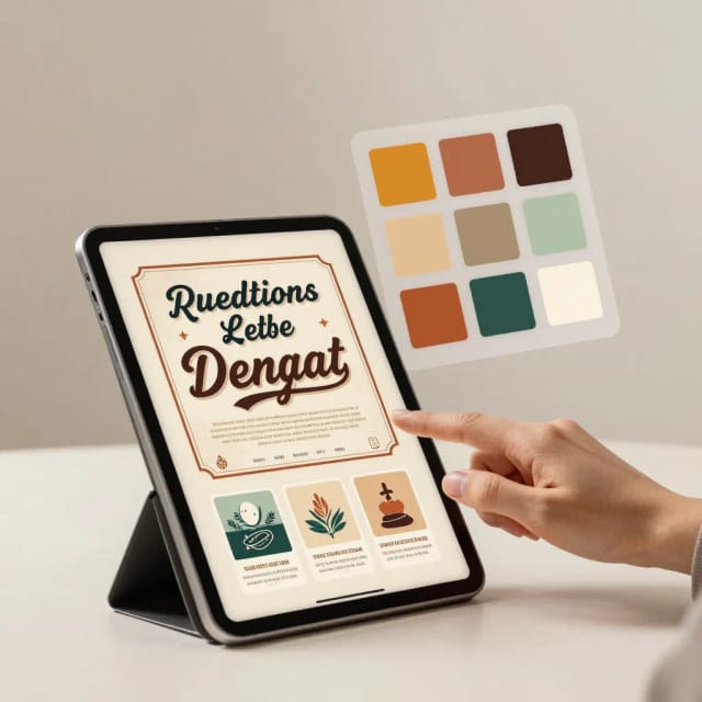 Design type and style choices in AI design generator
