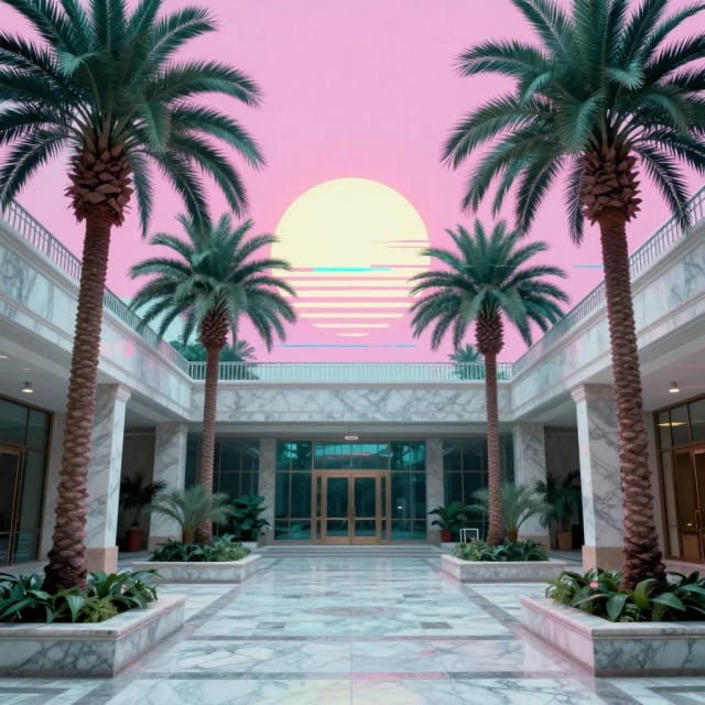 Vaporwave atrium
