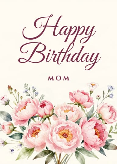 Birthday cards: Floral