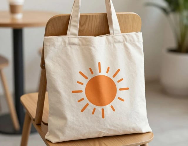 Flat design turned into a product photo mockup