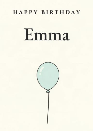 Birthday cards: Minimal