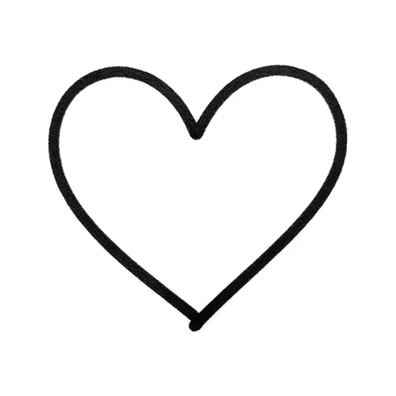 Minimalist line tattoo design of a small heart outline