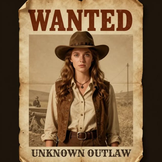 Finished poster from the wanted poster generator