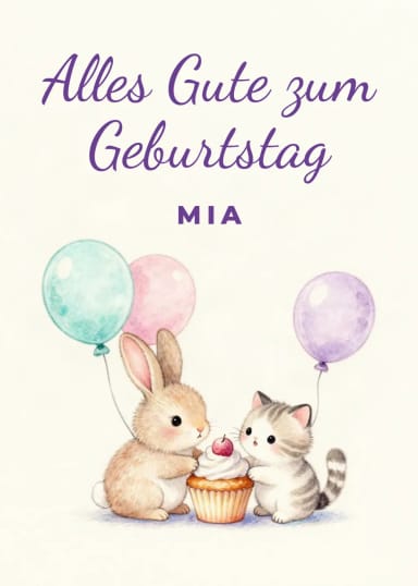 Geburtstagskarten: Niedlich