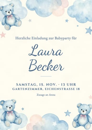 Einladungen: Babyparty