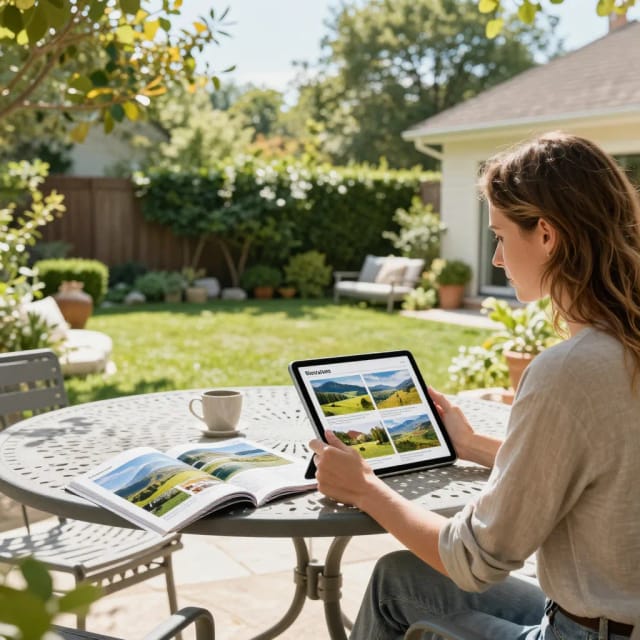 Landscape style options for AI landscape design