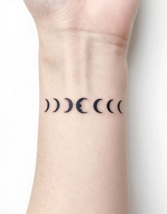 Moon phases wrist band