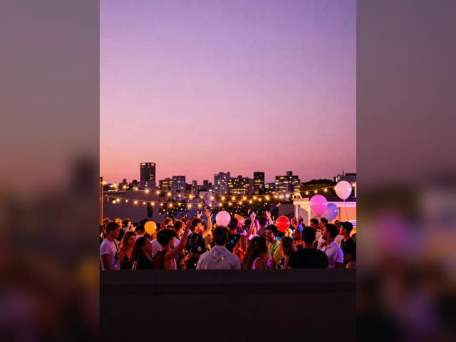 AI picture for a party flyer, without any text