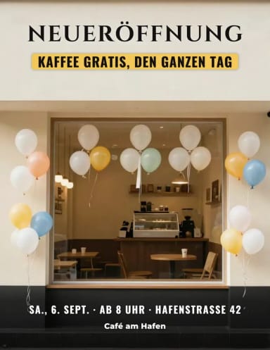 Flyer: Neueröffnung