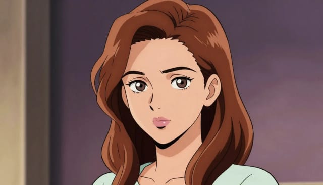 AI rebuilding a face in cartoon style