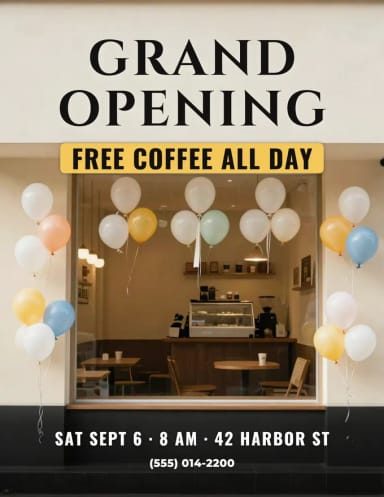 Flyers: Grand opening