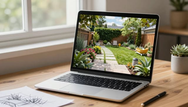 AI Garden Design concept to show contractors