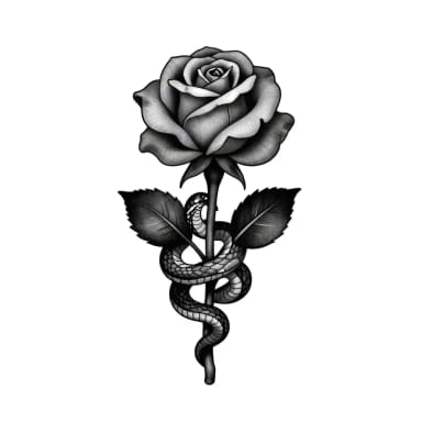 AI Tattoo Generator: Black & Grey