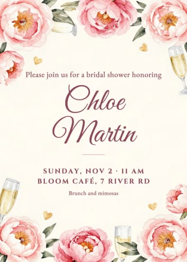 Invitations: Bridal shower