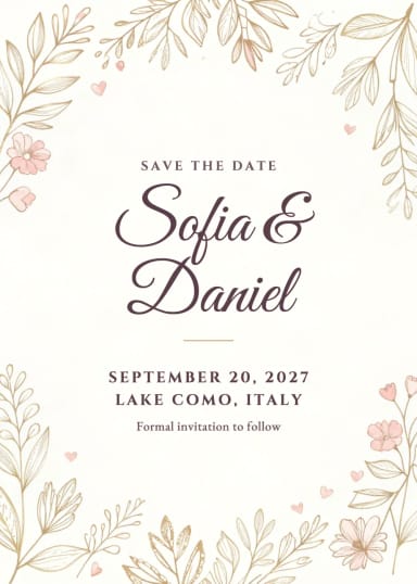 Invitations: Save the date