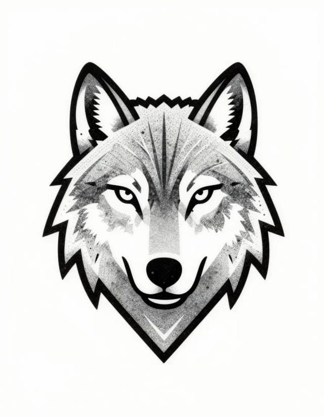 Geometric wolf